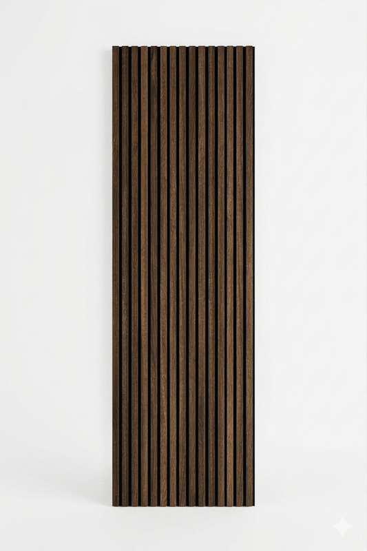Pannello Fonoassorbente a Listelli Legno Wengé 60×275 cm