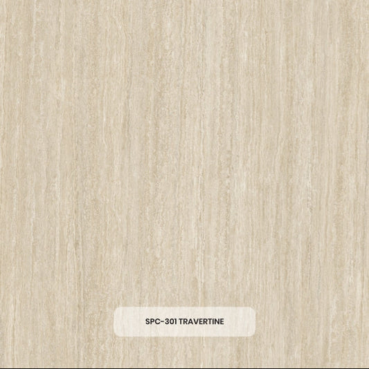 Pannello SPC 301 Effetto Travertino Avorio 280×120 cm