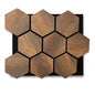 Pannello Fonoassorbente Esagonale Noce Scuro 65×80 cm